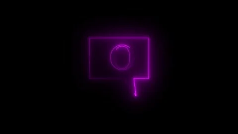 Neon light linear letter o animation on black background, new quality unive.. Stock Footage 335115252