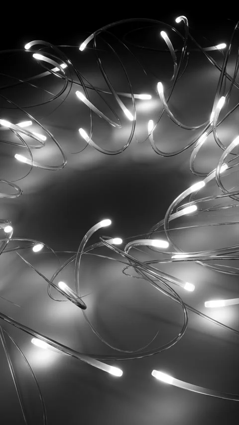 Neon light lines in 3D move in an endless looping. Stock Footage 315968270