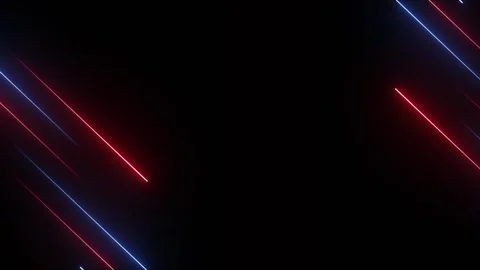 Neon light lines moving across a dark background for gaming content, cyberpunk Stock Footage 342698078