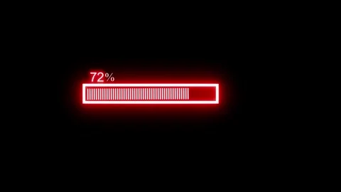 Neon Light Loading Bar Animation for Sci-Fi Games and Interfaces 스톡 동영상 318110780