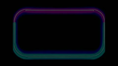 Neon light modern border animation motion graphics for video elements with Video stock 242316998