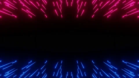 Neon light of Modern design., falling on the floor, appearing glowing pink blue  Stock Footage 153233994