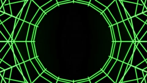 Neon light of Modern design., flight forward through digital corridor. Stock Footage 156564121