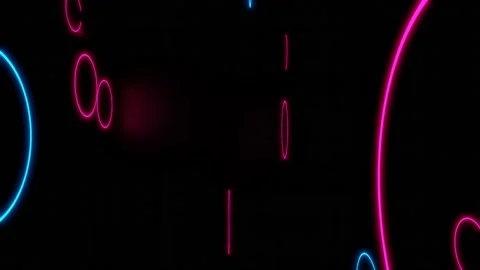 Neon light of Modern design., flight forward through digital corridor. Video stock 156876209