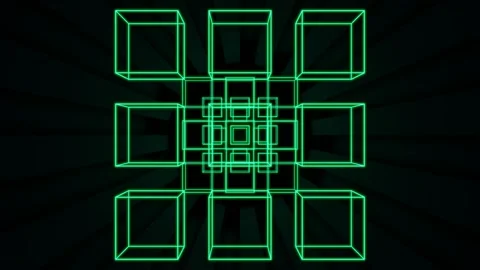Neon light of Modern design., flight forward through digital corridor. Stock Footage 157096148