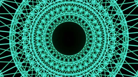 Neon light of Modern design., flight forward through digital corridor. Stock Footage 157096331