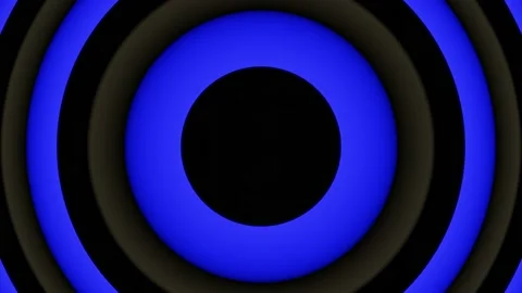 Neon light of Modern design,Colorful circle wave flowing in to center brick wall Stock Footage 158936243