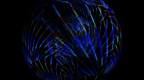 Neon Light Motion Mapping Stock Footage 24720750