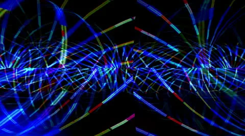 Neon Light Motion Mapping Stock Footage 24720803