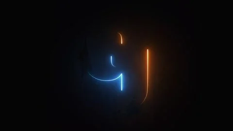 Neon light numbers from 10 to 1, 10s countdown in 4K blue and pink neon. la.. Stock Footage 246356304