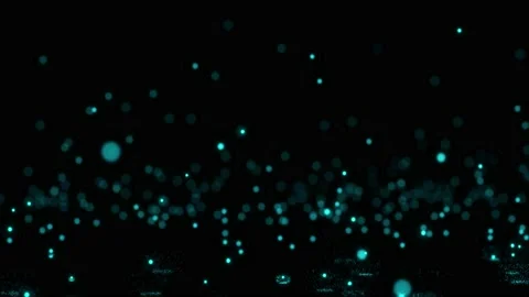 Neon light particles floating in dark ma... | Stock Video | Pond5