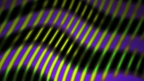Neon light pattern with purple and green stripes on black background. Stock Footage 336704498