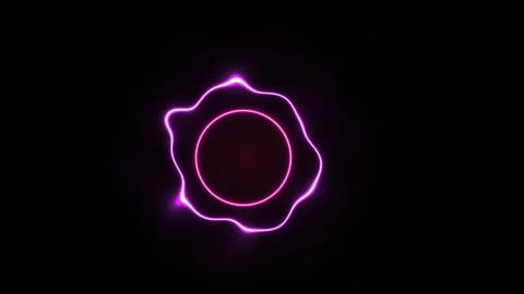 Neon light purple pink circle animation. Stock Footage 334680529