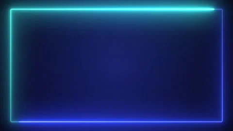 Neon Light Rectangle Border Animation. Stock Footage 332106523