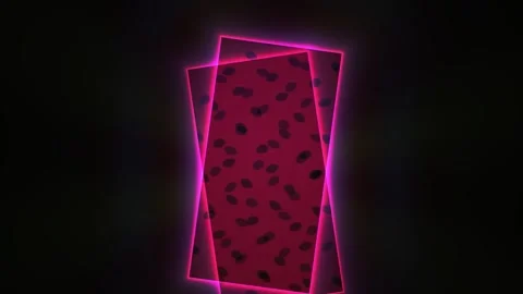 Neon Light Rectangle Glowing Shapes. Video stock 335113957