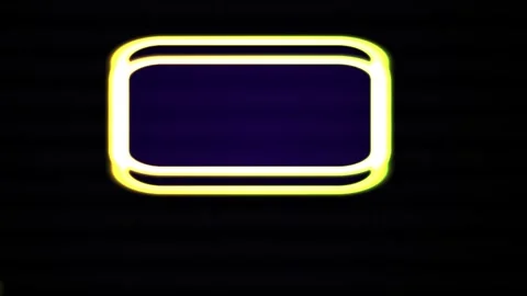 Neon light rectangle shapes glowing. Video stock 335113927