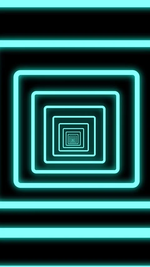 Neon Light Rectangles Looping Tunnel (Vertical Background Video Loop). Stock Footage 313298098