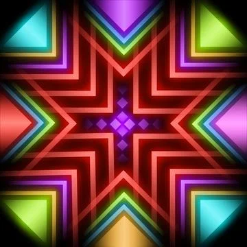 Neon light shape interior design. Stock Illustration