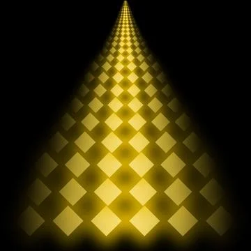 Neon light shape tower design. Stock Illustration