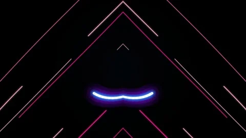 Neon Light Shapes on Black Background. Stock Footage 329466799