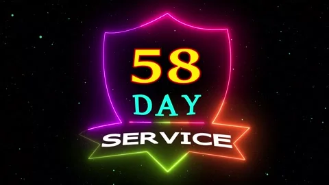 Neon light shield 58 day service motion Vidéo 330511126