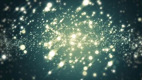Neon light shine particles bokeh, holiday concept. Christmas animated golden  스톡 동영상 82490830