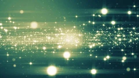 Neon light shine particles bokeh, holiday concept. Christmas animated golden  Video stock 82496578