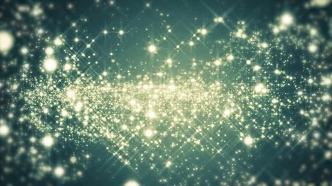 Neon light shine particles bokeh, holiday concept. Christmas animated golden  Stock Footage 82564323