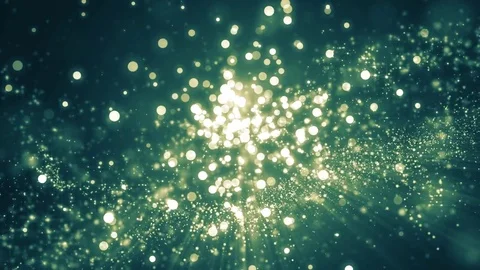 Neon light shine particles bokeh, holiday concept. Christmas animated golden  Stock-Footage 82574598