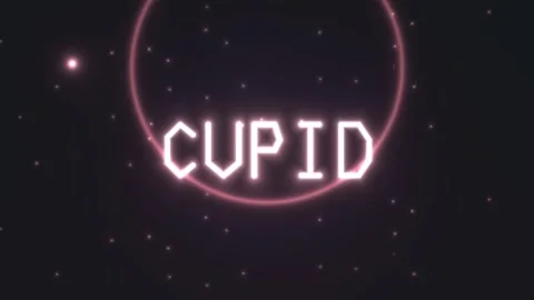 Neon light sign displaying the word Cupid in a dark Stock Footage 339329664