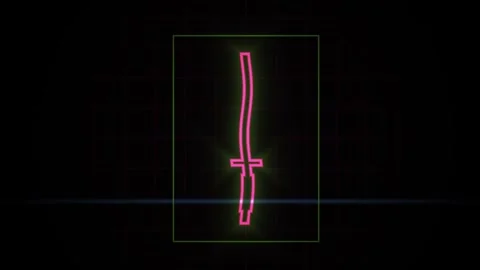 Neon light signs in rectangle frame. Stock Footage 335113937
