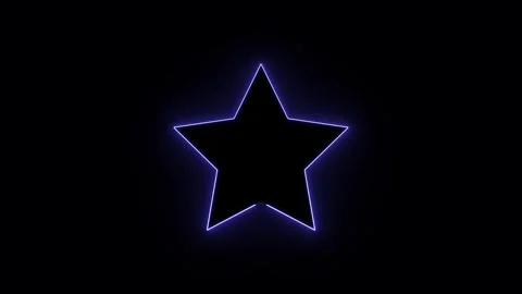 Neon light star frame background animation Видео 332958906