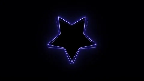 Neon light star frame background animation Stock Footage 332958908