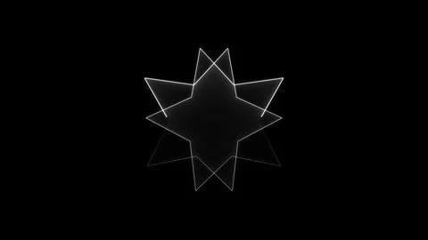 Neon light star frame background animation Stock Footage 332958925