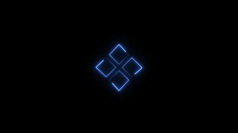 Neon light star frame loading icon background. Glowing neon star icon sign .. Stock Footage 310611657