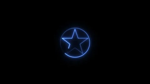 Neon light star frame rotation loading background animation. green and pink.. Video stock 310611628