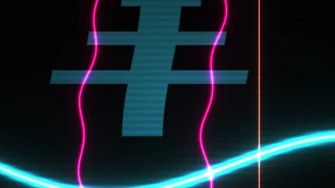 Neon light symbol on black background. Stock Footage 337516243