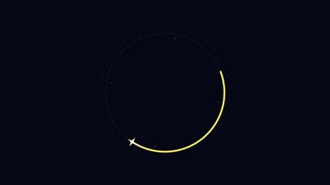 Neon light trail circle glowing futuristic motion of abstract energy ring on Stock Footage 345863323