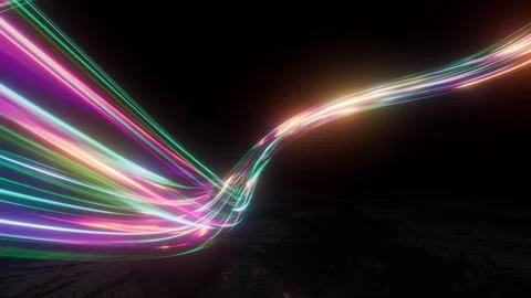 Neon light trail 库存影片 313815789