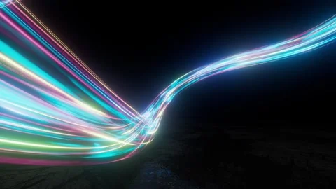 Neon light trail 库存影片 313815821