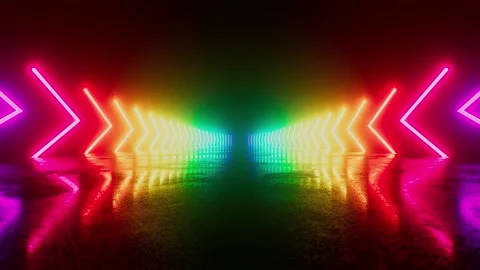 Neon light trail 库存影片 313816092