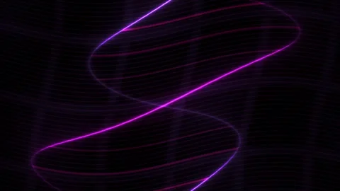 Neon light trails on dark background. Stock Footage 335537229