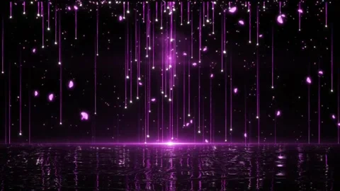 Neon Light Trails Falling Digital Curtain Loop Background Stock Footage 320816585