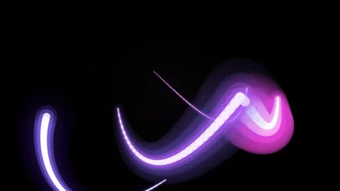 Neon Light Trails In Purple Abstract Motion. Stock Footage 328703404