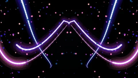 Neon Light Trails in Space Animation. Stock Footage 329466802