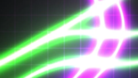 Neon Light Trails Vibrant Abstract Grid Background for Dynamic Tech Present.. Stock Footage 343738012