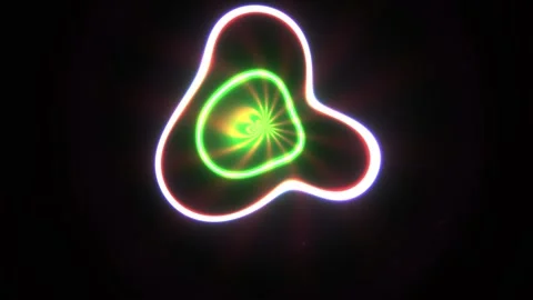 Neon Light Triangular Shapes Glowing. Stock Footage 333928006