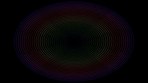Neon light tunnel flying through on black background overlay 4K Stock Footage 336486616