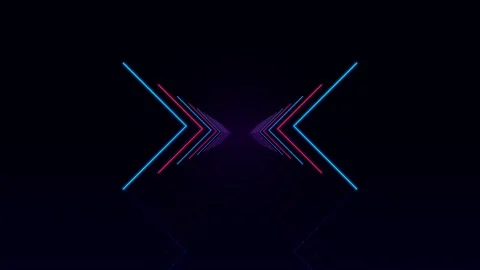 Neon light tunnel motion graphics background loop Stock Footage 346234720