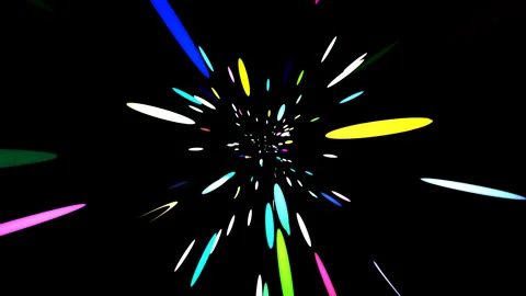 Neon light tunnel-seamless loop-4k. Stock Footage 329958262